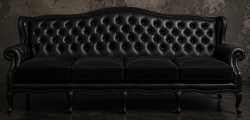 Canapé Chesterfield Louis XV en cuir ou velours - Meubles Dobois