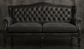 Canapé Chesterfield style Louis XV coussin d'assise inclus - Meubles Dobois