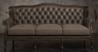 Canapé Chesterfield style Louis XV pour salon élégant - Meubles Dobois