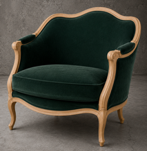 Canapé corbeille marron style Louis XV - MEUBLES DOBOIS