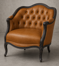 Canapé nid d’ange taupe style Louis XV - MEUBLES DOBOIS