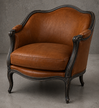 Canapé corbeille jaune style Louis XV - MEUBLES DOBOIS