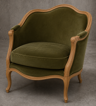 Canapé nid d’ange vert style Louis XV - MEUBLES DOBOIS