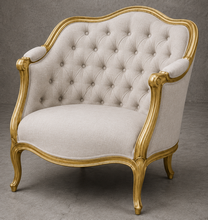 Canapé nid d’ange crème style Louis XV - MEUBLES DOBOIS