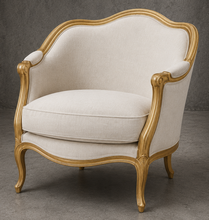 Canapé corbeille gris style Louis XV - MEUBLES DOBOIS