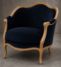 Canapé nid d’ange tissu gris style Louis XV - MEUBLES DOBOIS