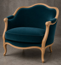 Canapé corbeille tissu crème style Louis XV - MEUBLES DOBOIS