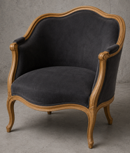 Canapé corbeille tissu ivoire style Louis XV - MEUBLES DOBOIS