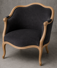 Canapé corbeille tissu rouge style Louis XV - MEUBLES DOBOIS