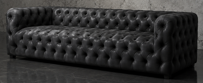 Canapé cube Chesterfield fabriqué sur mesure - Meubles Dobois