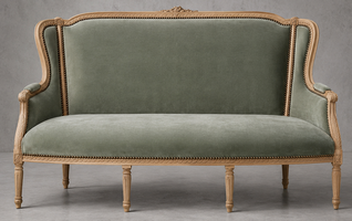 Canapé 3 PANS Style Louis XVI - Banquette 3 PANS Style Louis XVI