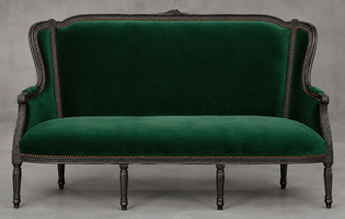 Canapé 3 PANS Style Louis XVI - Banquette 3 PANS Style Louis XVI