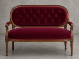 Canapé Médaillon Style Louis XVI - Banquette Médaillon Style Louis XVI