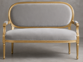 Canapé Médaillon Style Louis XVI - Banquette Médaillon Style Louis XVI