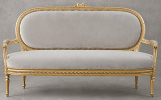Canapé Médaillon Style Louis XVI - Banquette Médaillon Style Louis XVI
