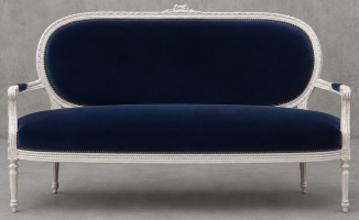 Canapé Médaillon Style Louis XVI - Banquette Médaillon Style Louis XVI