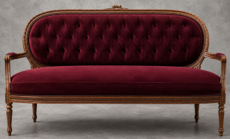 Canapé Médaillon Style Louis XVI - Banquette Médaillon Style Louis XVI