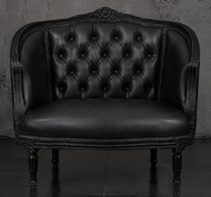 Canapé nid d'ange baroque style Louis XVI tissu sur mesure - Les Meubles Dobois