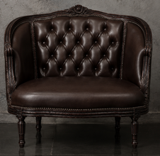 Canapé nid d'ange corbeille baroque style Louis XVI moulures sculptées - Meubles Dobois
