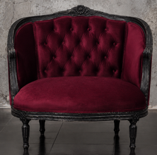 Canapé nid d'ange baroque style Louis XVI vue arrière - Les Meubles Dobois