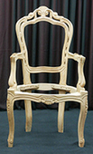 Chaise baroque avec accoudoirs fabrication artisanale Meubles Dobois