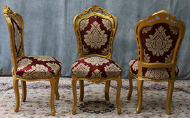 Chaise baroque tapissée style château LES MEUBLES DOBOIS