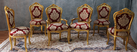 Chaise baroque de luxe assise velours LES MEUBLES DOBOIS