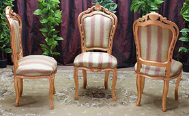 Chaise baroque bois sculpté et doré LES MEUBLES DOBOIS