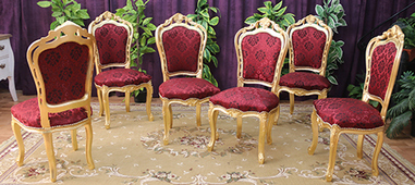 Chaise baroque haut dossier sculpté LES MEUBLES DOBOIS