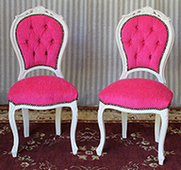 Chaise cabriolet baroque Louis XV garniture traditionnelle Meubles Dobois