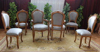 Chaise cabriolet baroque Louis XV tapissée élégante Meubles Dobois