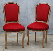 Chaise cabriolet Louis XV assise rembourrée confort Meubles Dobois