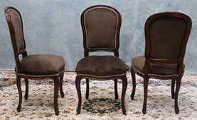 Chaise cabriolet Louis XV tapisserie fleurie classique Meubles Dobois