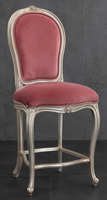 Chaise de bar cabriolet Louis XV en hêtre massif - Les Meubles Dobois