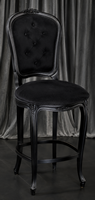 Chaise haute de bar cabriolet Louis XV finition patinée - Les Meubles Dobois