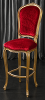 Chaise de bar cabriolet Louis XV avec repose-pieds - Les Meubles Dobois