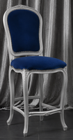 Chaise de bar cabriolet Louis XV assise rembourrée - Les Meubles Dobois