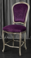 Chaise de bar cabriolet Louis XV pieds galbés sculptés - Les Meubles Dobois