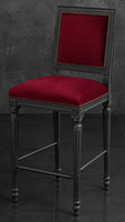 Chaise de bar Jacob Louis XVI en noyer - Les Meubles Dobois