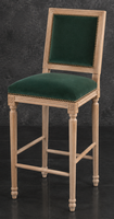 Chaise haute de bar Jacob Louis XVI en chêne - Les Meubles Dobois