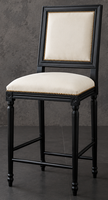 Chaise haute de bar Jacob Louis XVI assemblage tenon mortaise - Les Meubles Dobois