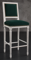 Chaise de bar Jacob Louis XVI feuillages sculptés - Les Meubles Dobois
