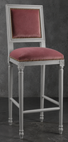 Chaise de bar Jacob Louis XVI cuir naturel - Les Meubles Dobois