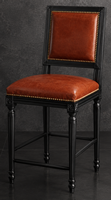 Chaise haute de bar Jacob Louis XVI vernis au tampon - Les Meubles Dobois