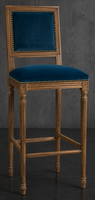 Chaise haute de bar Jacob Louis XVI assise rembourrée - Les Meubles Dobois