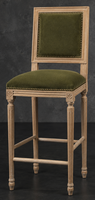 Chaise de bar Jacob Louis XVI finition bois foncé - Les Meubles Dobois