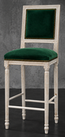 Chaise de bar Jacob Louis XVI dossier droit rectangulaire - Les Meubles Dobois