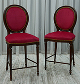 Chaise haute de bar médaillon dossier ovale Louis XVI Meubles Dobois