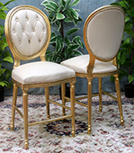 Chaise médaillon haute de bar élégante et raffinée Meubles Dobois