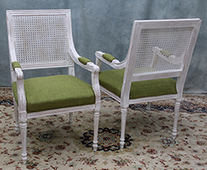 Chaise Jacob Louis XVI avec accoudoirs pour salle à manger - Meubles DOBOIS